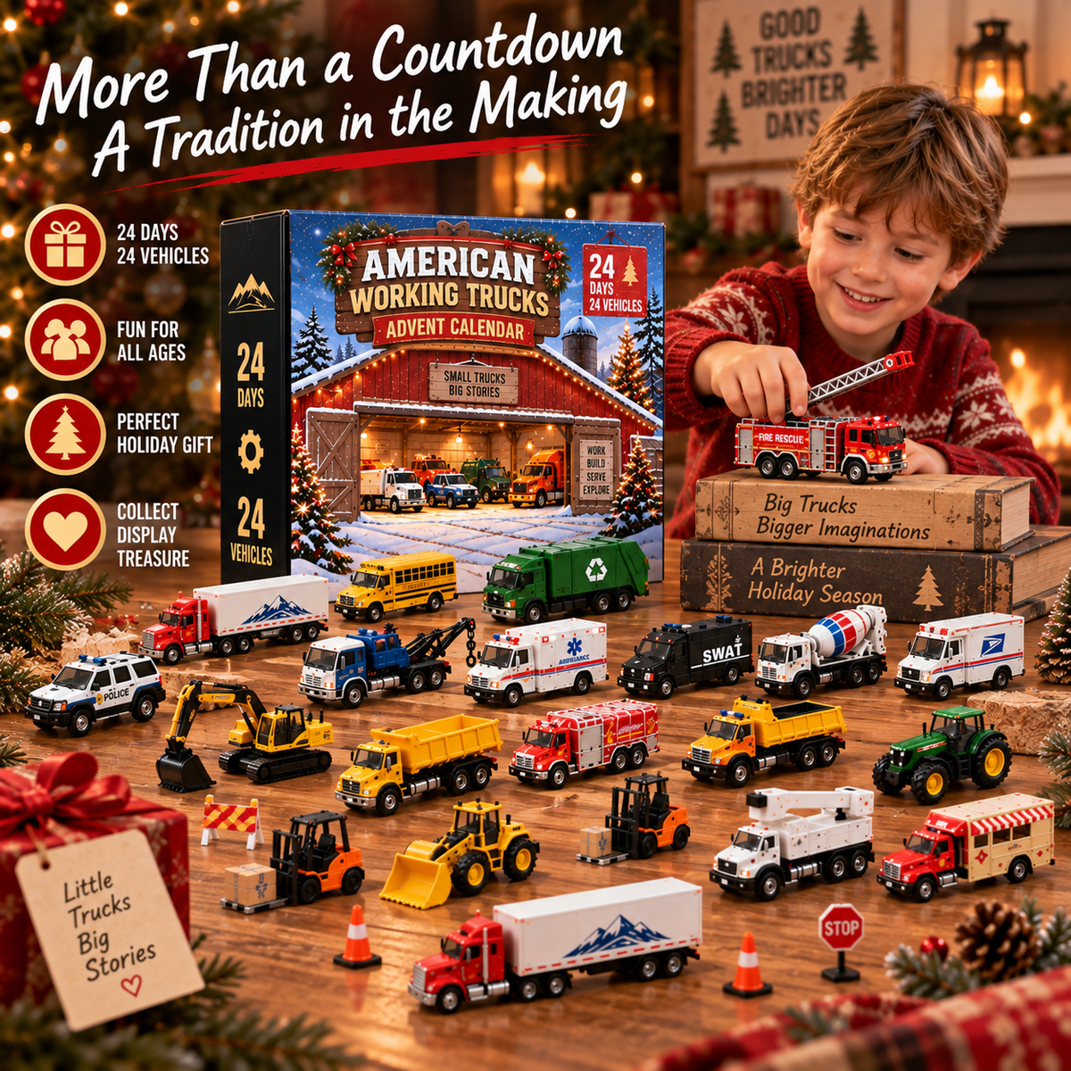🔥Hot Sale 50% OFF! 24 Days of Working Wheels – American Truck Advent Calendar