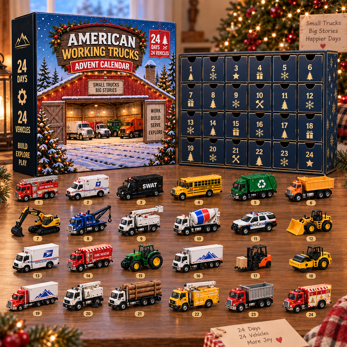 🔥Hot Sale 50% OFF! 24 Days of Working Wheels – American Truck Advent Calendar