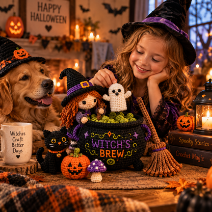🎃 Stitch a Little Magic – Halloween Witch’s Brew DIY Crochet Kit