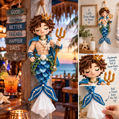 🧜‍♀️ Mermaids Sing & Hold Tissues!! DIY Crochet Mermaid Tissue Holder Kit