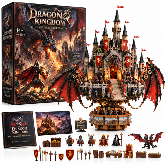 🔥⚔️ Dragon Kingdom: The Last Knight's Stand – Moving Wings DIY Building Block Castle