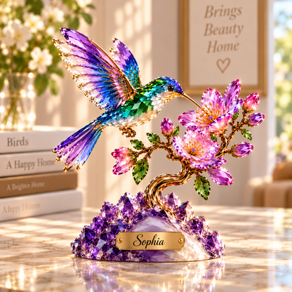 🔥Get 50% OFF Today!That Bird Is Sparkling! – Hummingbird Sea Glass Sculpture Decor
