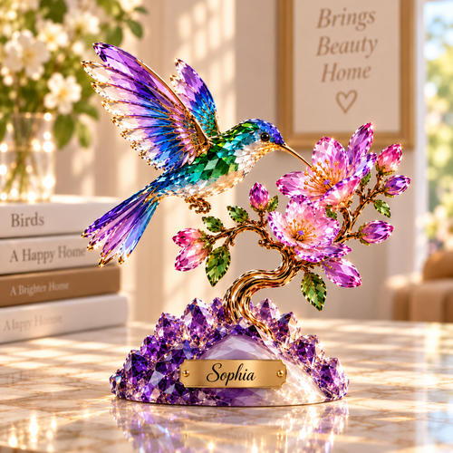 🔥Get 50% OFF Today!That Bird Is Sparkling! – Hummingbird Sea Glass Sculpture Decor