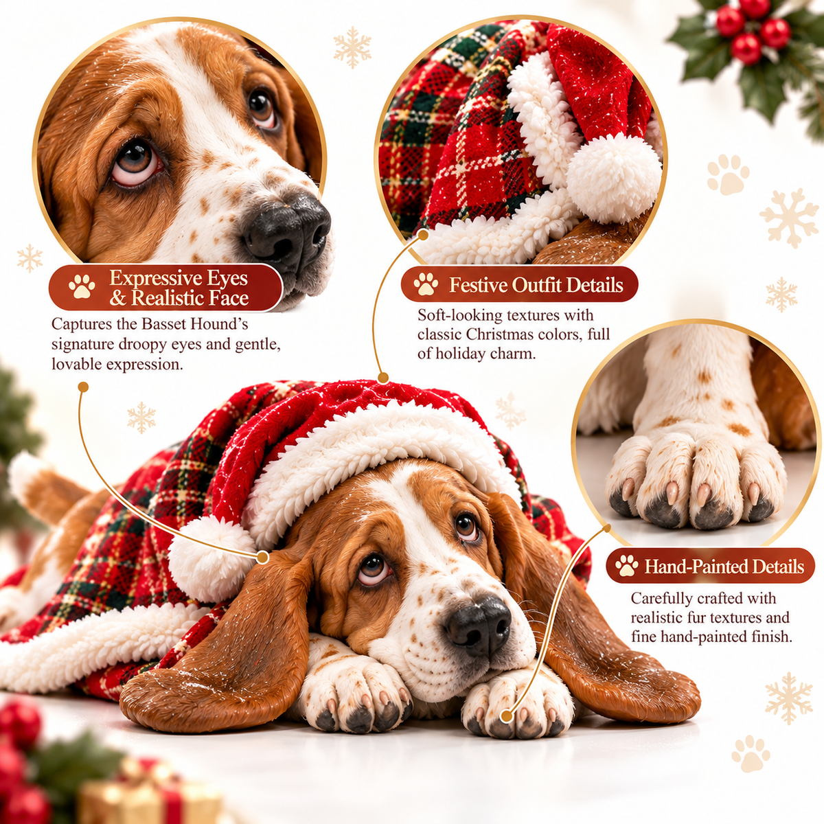 🎅Santa, Wake Me Up When Dinner's Ready! 🐶 2026 Basset Hound Christmas – 24 Days of Cozy Mischief
