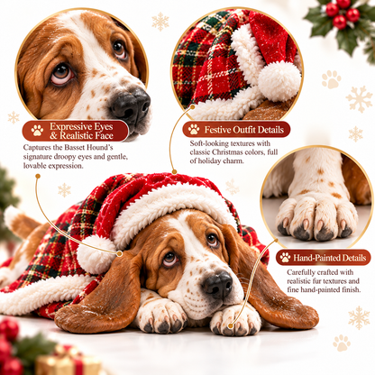 🎅Santa, Wake Me Up When Dinner's Ready! 🐶 2026 Basset Hound Christmas – 24 Days of Cozy Mischief