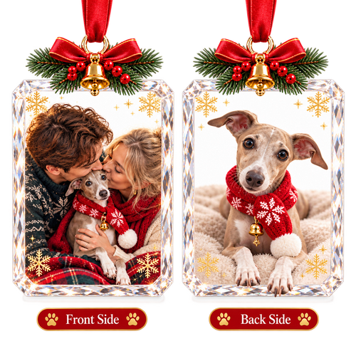 🔥 Almost Sold Out! Greyhound Christmas Keepsake Ornament – Crystal-Clear Double-Sided Acrylic