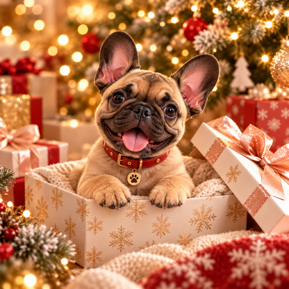 🐶 Love Frenchies, Hate the Shedding?Christmas Buddy – Realistic Interactive Robot French Bulldog Puppy