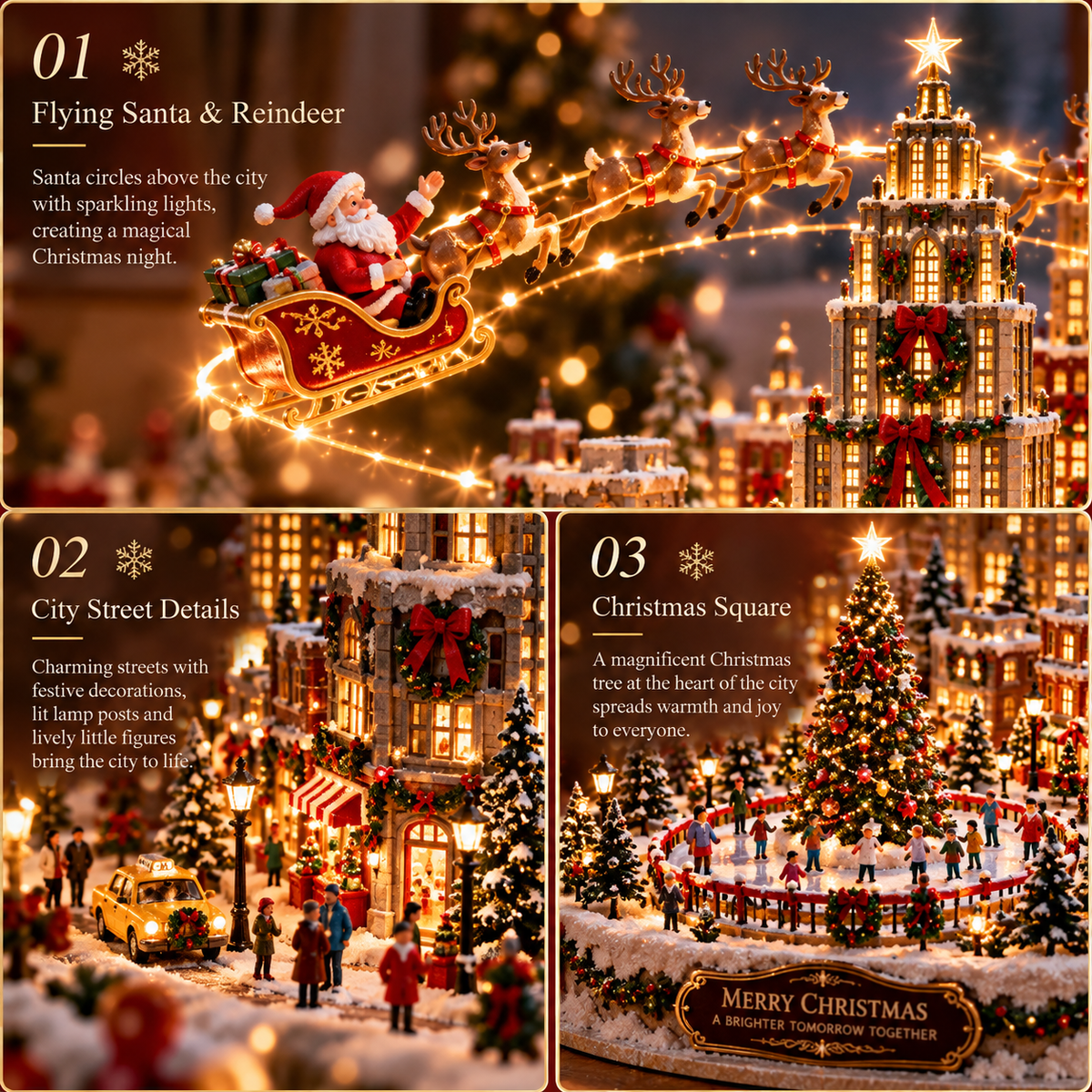 🎅Wait… Is Santa Flying Around Your City?! 🦌 2026 Magical Christmas City Light-Up Village