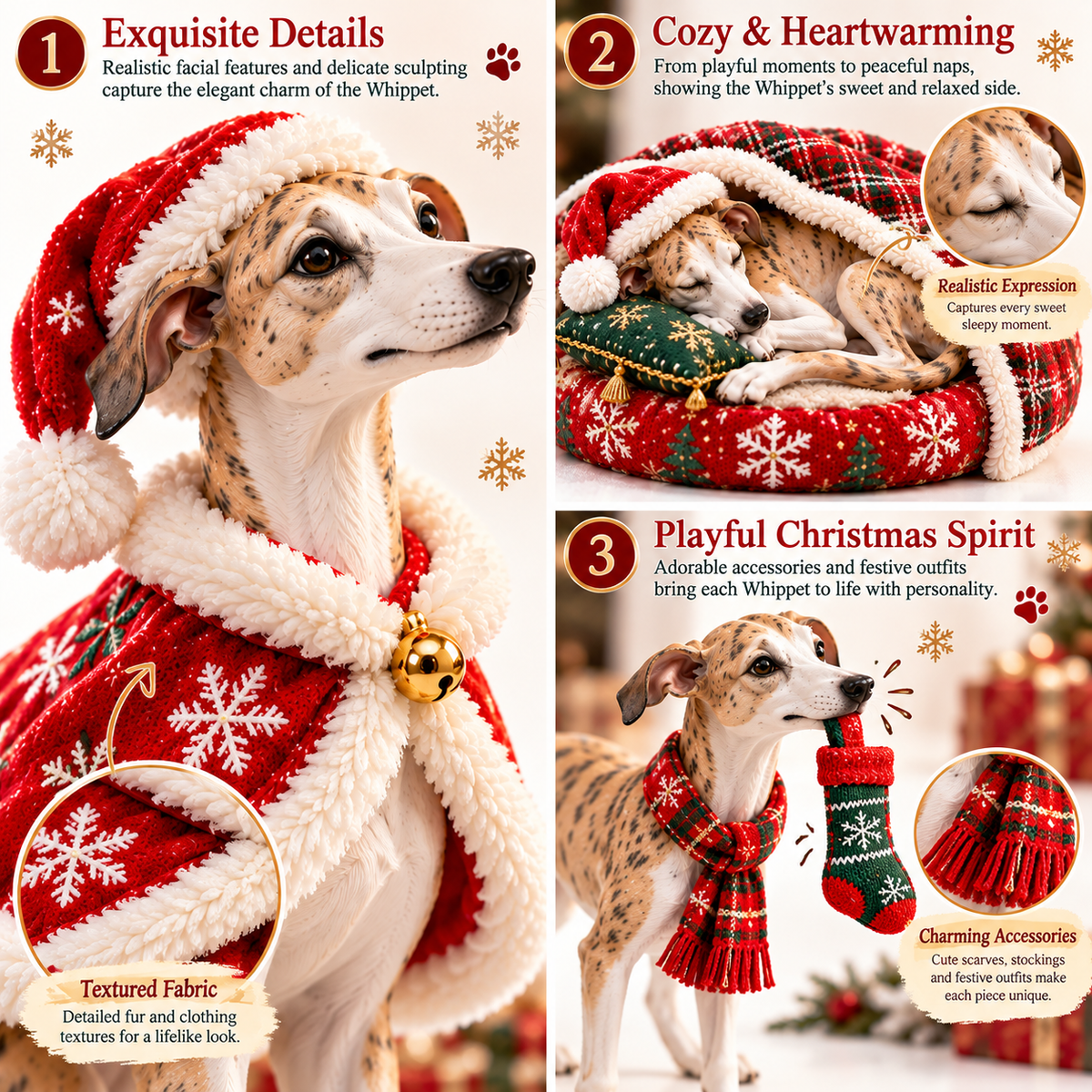 🎅🐕 Santa, Five More Minutes! 💤 2026 Whippet Christmas – 24 Days of Speed, Snoozes & Cozy Surprises