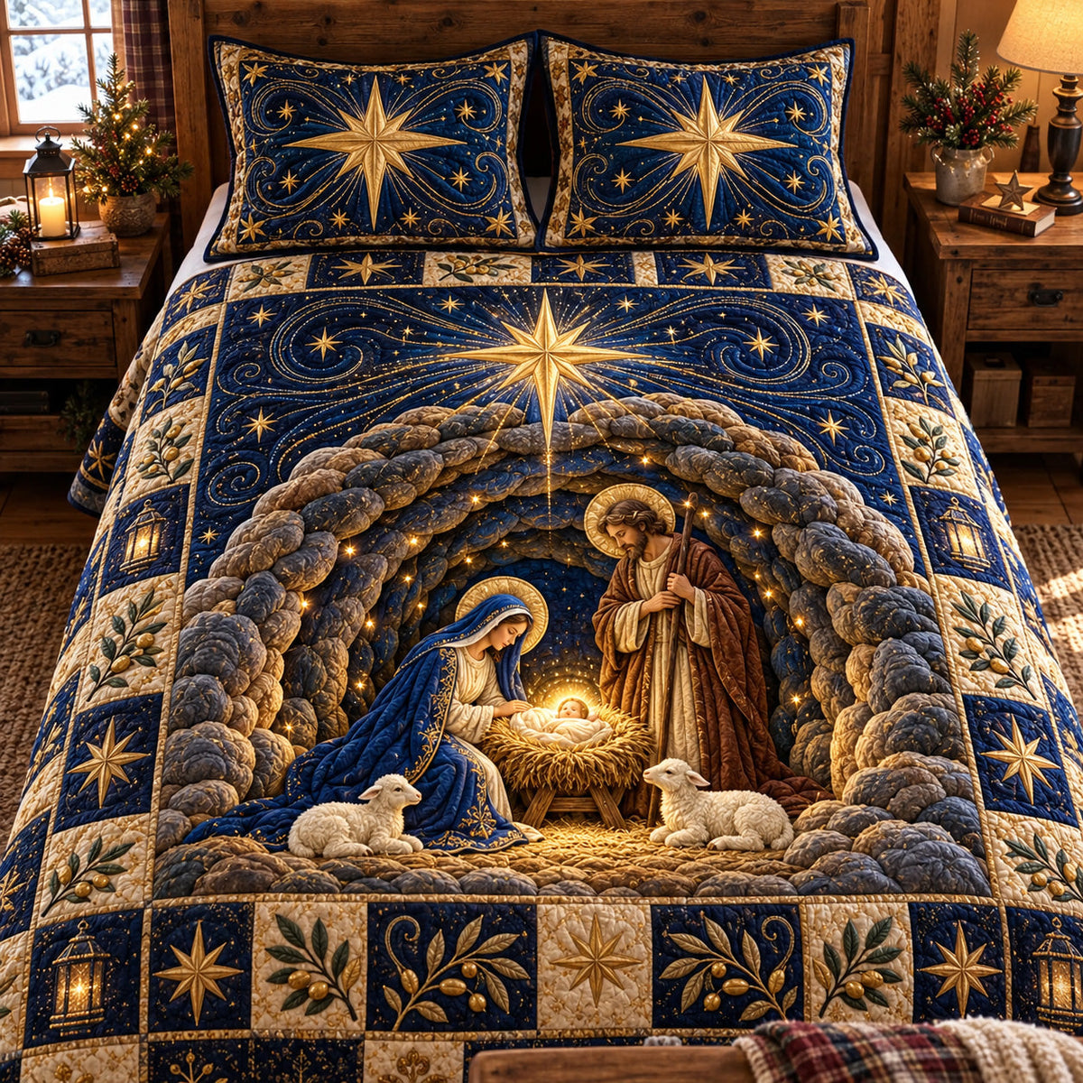 ✨ Bring the Holy Night Home! ⭐ One Holy Night Nativity Bedding Set – Sleep Beneath the Star of Bethlehem!