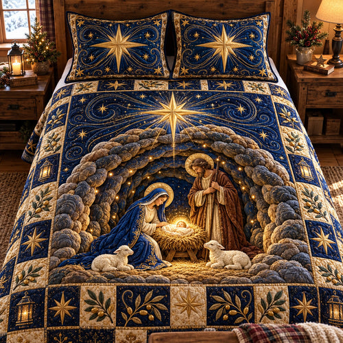 ✨ Bring the Holy Night Home! ⭐ One Holy Night Nativity Bedding Set – Sleep Beneath the Star of Bethlehem!