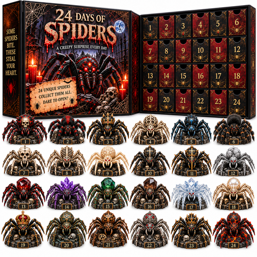 🕷️ Awooo! It Might Eat You! 💀 24-Day Halloween Dark Spider Advent Calendar