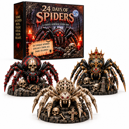 🕷️ Awooo! It Might Eat You! 💀 24-Day Halloween Dark Spider Advent Calendar