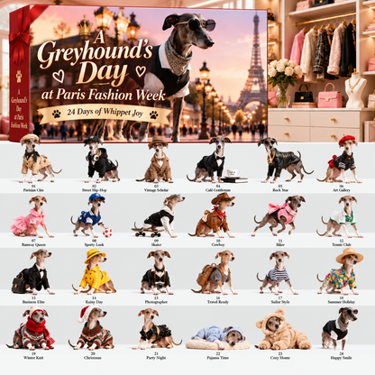 🐕 PARIS’ NEWEST FASHION ICON-24 Greyhound Fashion Figurines at Paris Fashion Week