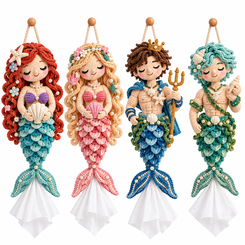 🧜‍♀️ Mermaids Sing & Hold Tissues!! DIY Crochet Mermaid Tissue Holder Kit