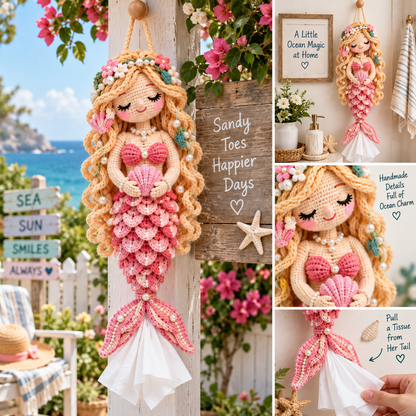 🧜‍♀️ Mermaids Sing & Hold Tissues!! DIY Crochet Mermaid Tissue Holder Kit