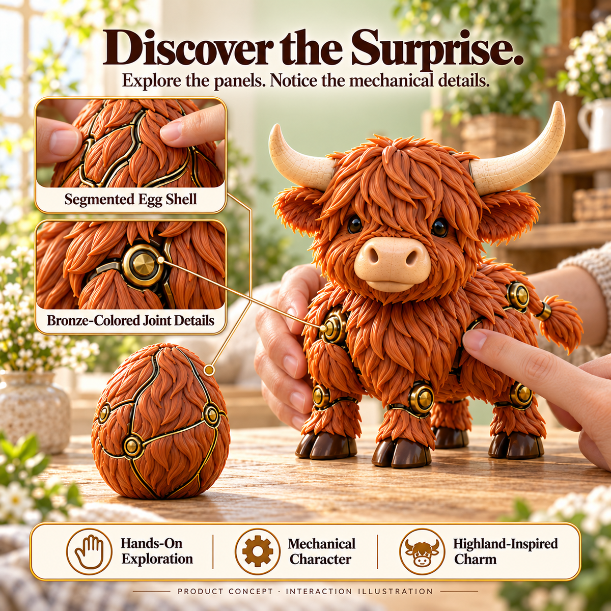 🥚 What's Hiding Inside?! 🐮 Unleash the Highland Cow – 2-in-1 Transforming Surprise!