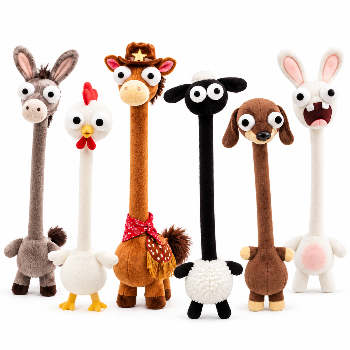 🔥 FINAL NIGHT! 50% OFF! 🔥Long-Neck Animal Party — Backpack & Seat Belt Hanging Charms🐰