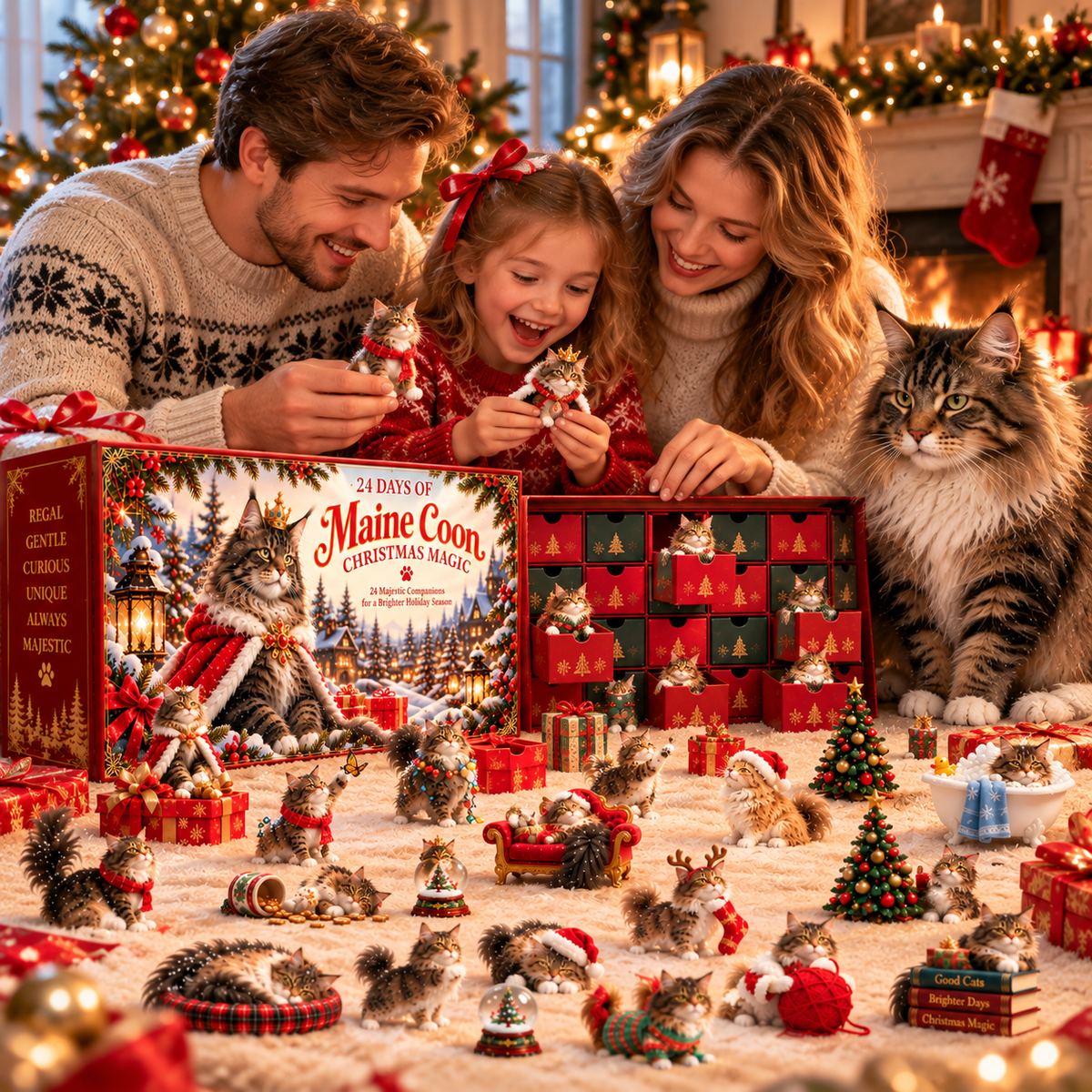 👑🐱 ROAR! One Bite and Christmas Is Mine! 2026 Maine Coon Christmas Box – 24 Days of Furry Royal Mischief
