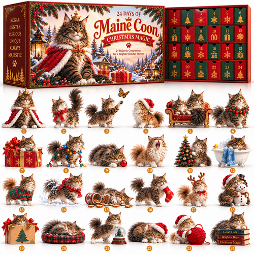 👑🐱 ROAR! One Bite and Christmas Is Mine! 2026 Maine Coon Christmas Box – 24 Days of Furry Royal Mischief