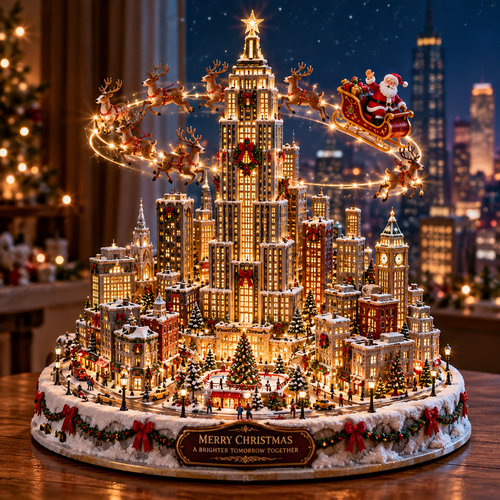 🎅Wait… Is Santa Flying Around Your City?! 🦌 2026 Magical Christmas City Light-Up Village