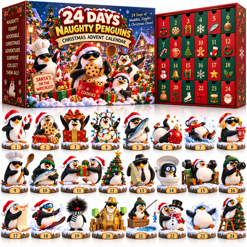 🔥Selling Out Fast!🐧24 Days of Naughty Penguins™ – The Christmas Chaos Advent Calendar