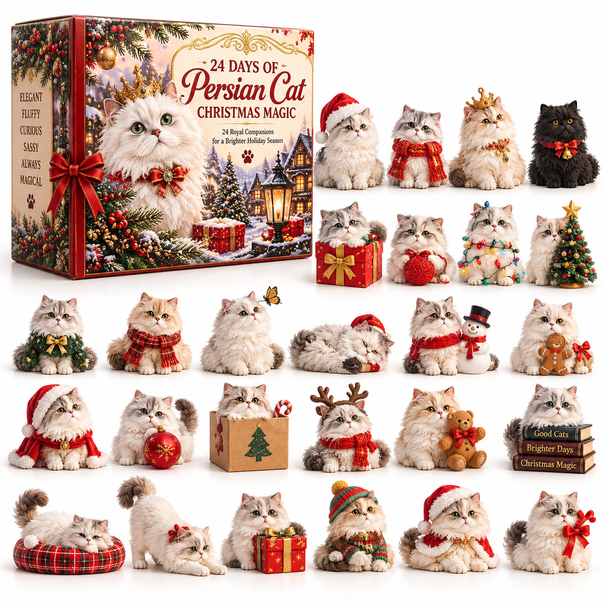 😾 Who Woke the Grumpy Little Kitty?!2026 Persian Cat Christmas – 24 Days of Sleepy, Sassy Surprises