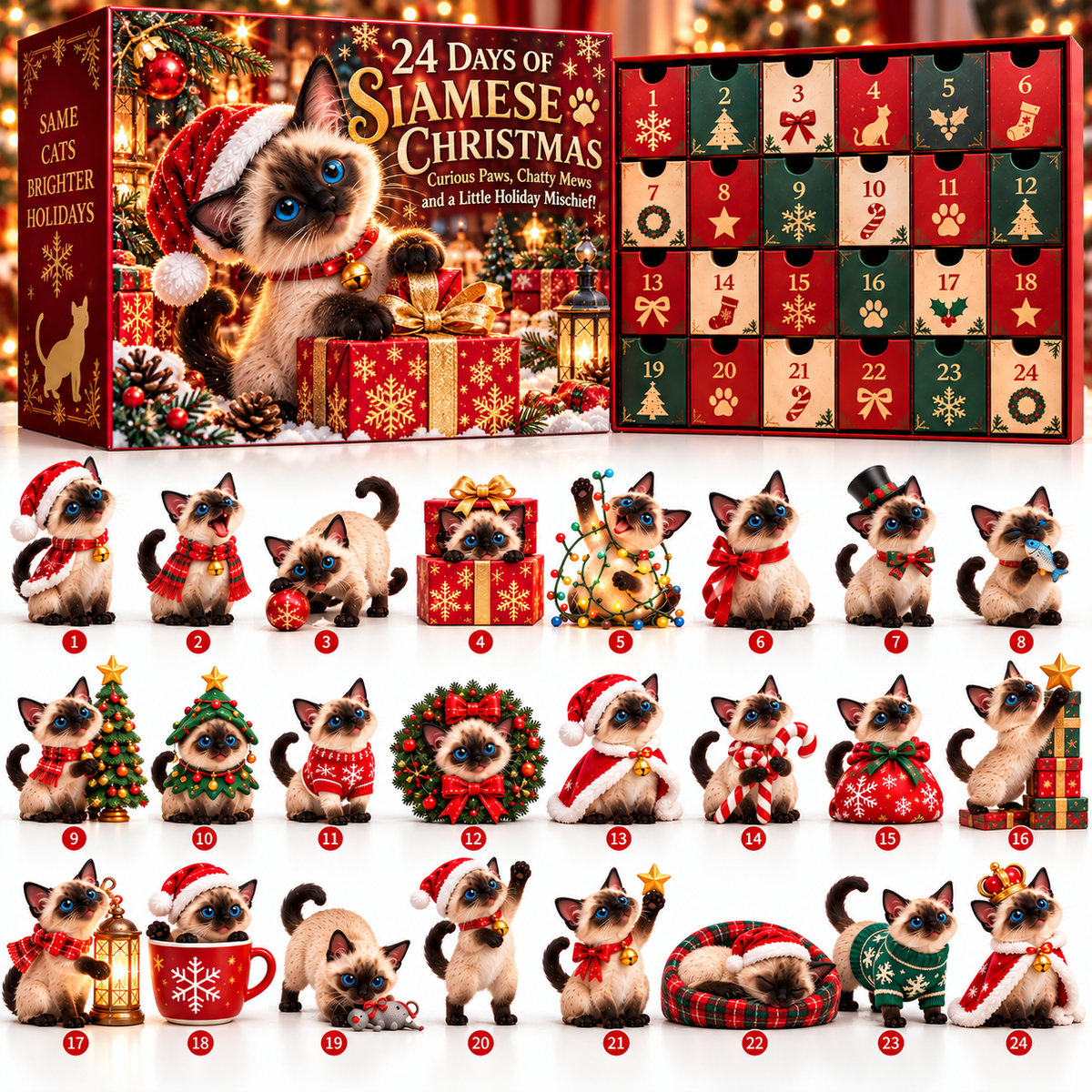 🐱😾 Why the Grumpy Face?! 🥫 2026 Siamese Christmas – 24 Days of Meows, Mischief & Treats