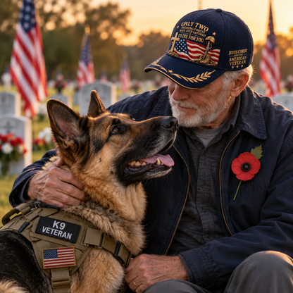 ✝️ Only Two Sacrificed for You – ❤️Veteran &amp; Faith Embroidered Cap