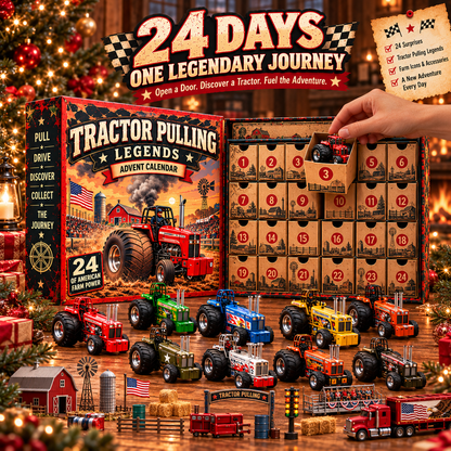 🚜 Tractor Pulling Legends Advent Calendar 2026 🎄 – 24 Unique Mini Tractors, The Perfect Christmas Gift for Dads & Grandpas