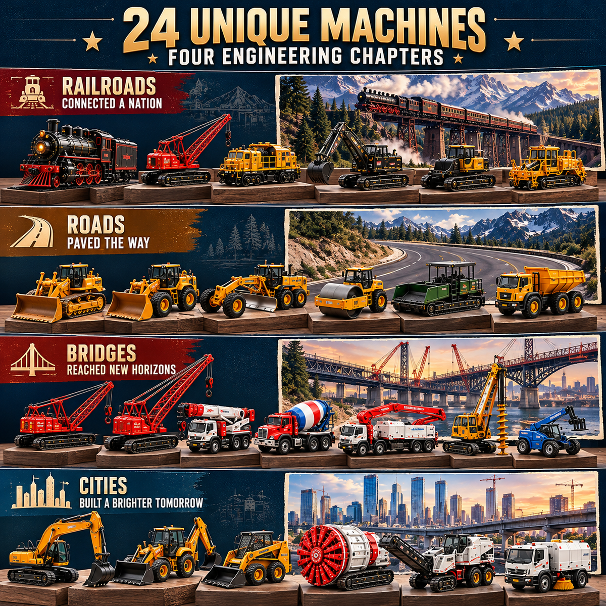 🚂 24 Machines. 24 Discoveries. One Legendary Christmas. 🎄 – Machines That Built America Advent Calendar for Engineering Fans 🎁
