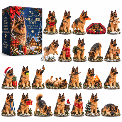 🐺 24 Days of Shepherd Love – Born to Protect, Made to Love! ❤️ 24 German Shepherd Advent Calendar Collectibles 🎄