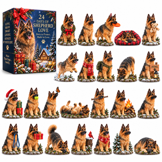 🐺 24 Days of Shepherd Love – Born to Protect, Made to Love! ❤️ 24 German Shepherd Advent Calendar Collectibles 🎄