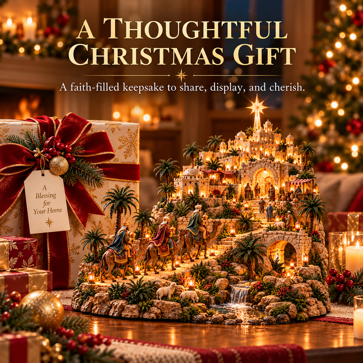 ✨ Follow the Star to Bethlehem! 🌟 2026 Three Wise Men’s Journey – Light-Up Christmas Village of Faith & Hope