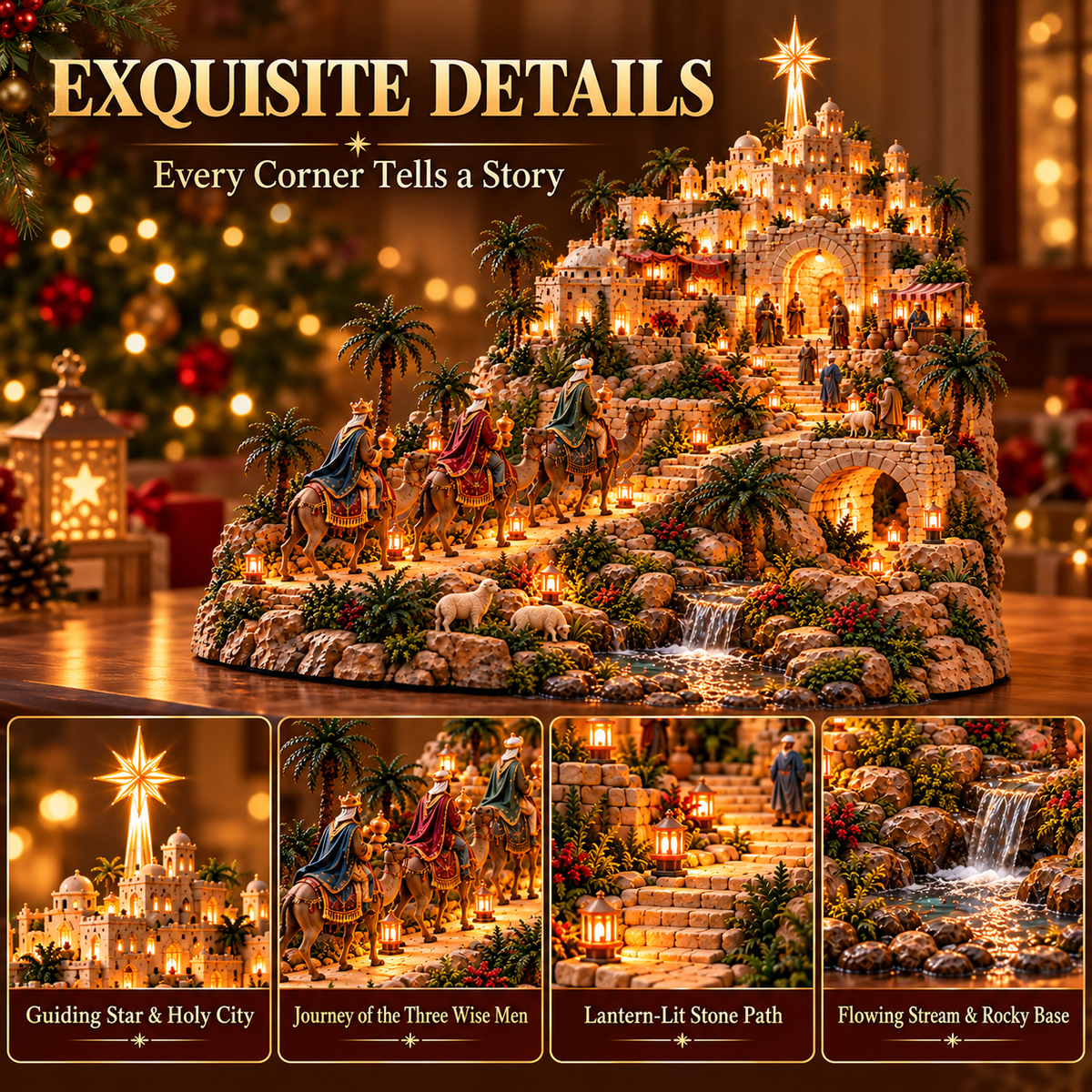 ✨ Follow the Star to Bethlehem! 🌟 2026 Three Wise Men’s Journey – Light-Up Christmas Village of Faith & Hope
