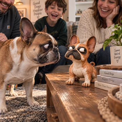 🎁NEW ARRIVAL | LIMITED-TIME 50% OFF🐾 The Frenchie That Judges You – Funny Side-Eye Bulldog Figurine