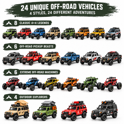 🏔️ 24 Days of American Off-Road Legends – 24 Unique 4×4、Trucks & Adventure Vehicles