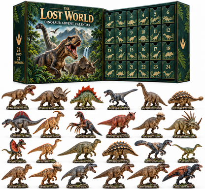 🦖 Ready to Explore the Lost World?! 🌋 2026 Dinosaur Advent Calendar – 24 Days of Prehistoric Surprises!