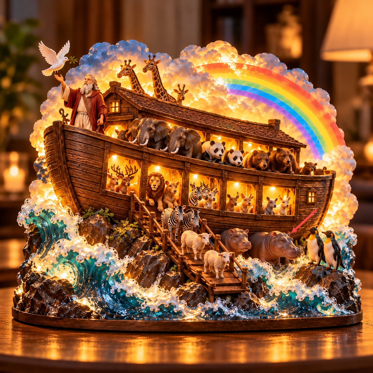 🕊️ Ready to Bring God's Promise Home?! 🌈 2026 Illuminated Noah's Ark – A Glowing Symbol of Faith, Hope & New Beginnings!