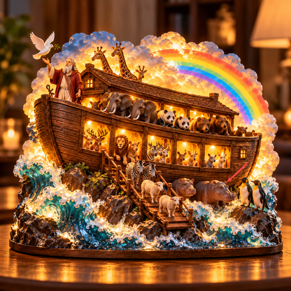 🕊️ Ready to Bring God's Promise Home?! 🌈 2026 Illuminated Noah's Ark – A Glowing Symbol of Faith, Hope & New Beginnings!