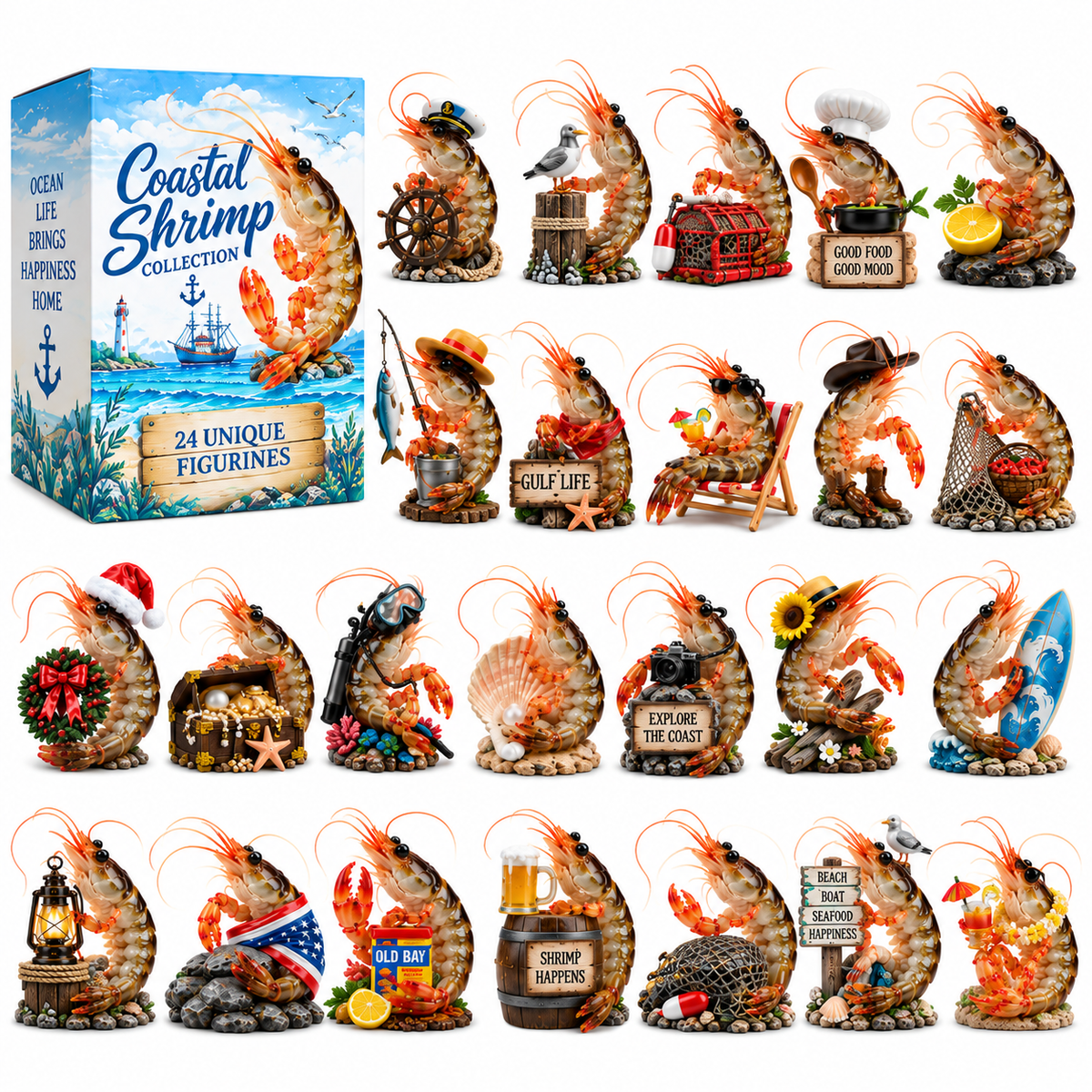 🦐 24 Days of Shrimp — 24 Ridiculous Personalities, One Unforgettable Coastal Crew