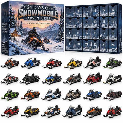 ❄️ Ready to Conquer the Snow?! 🏔️ 2026 Snowmobile Adventures – 24 Days of Winter Thrills & Collectible Rides!