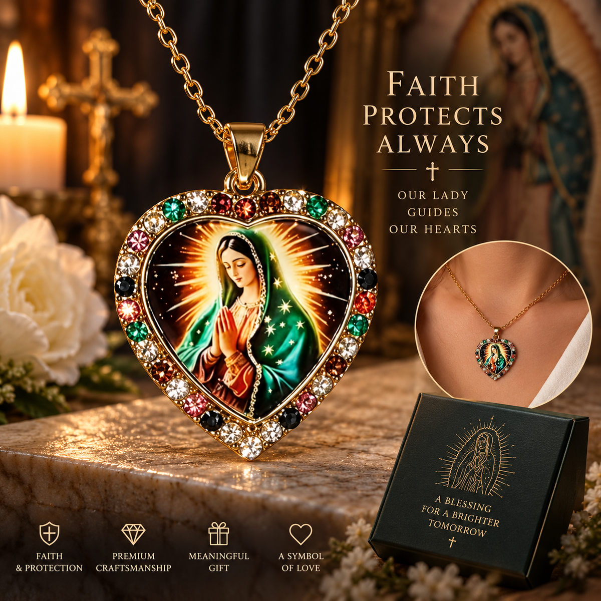 ❤️ Our Lady of Guadalupe Necklace – Keep Faith Close to Your Heart