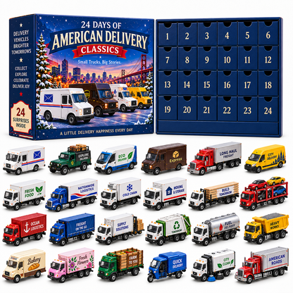 24 Days of American Delivery Classics – 24 Unique Truck Collectibles | Christmas Countdown Gift Set