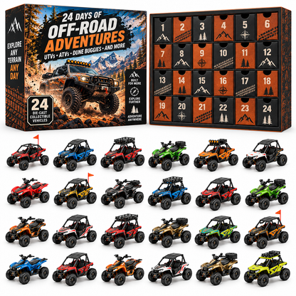 24 Days of Off-Road Adventures – 24 Unique Mini Vehicle Collectibles Christmas Countdown Gift Set