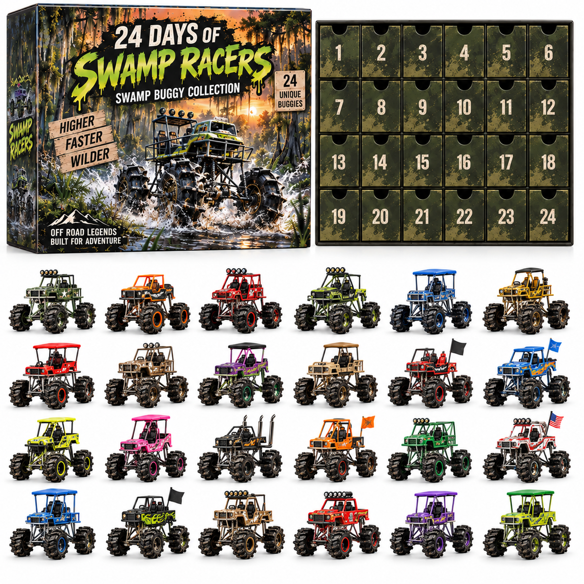 🔥 Born to Get Muddy?! 🏁 2026 Swamp Racers Advent Calendar – 24 Days of Wild Off-Road Adventures!