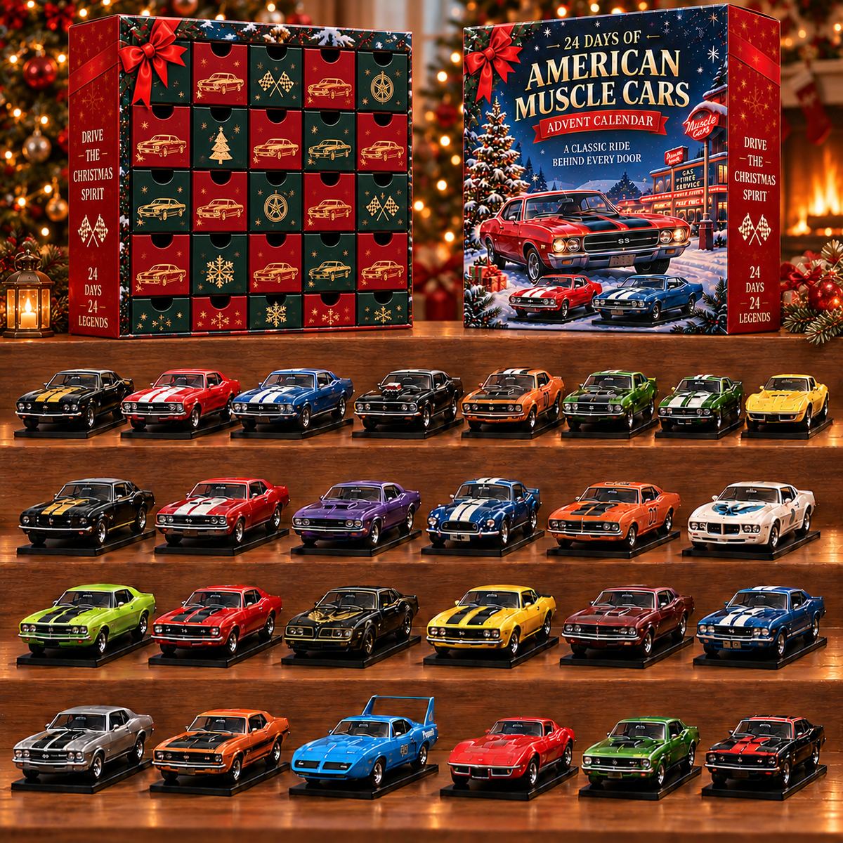 🏁 Ready to Rev Up Christmas?! 🚗 2026 American Muscle Cars Advent Calendar