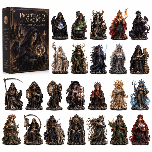 24 Days of Dark Witchcraft – 24 Unique Gothic Witch Figurines | Fantasy Advent Calendar