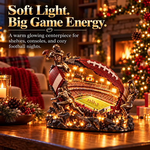 🏈 Ready to Bring Game Day Home?! ✨ Football Stadium Light Sculpture – A Glowing Tribute to Every Fan's Passion!