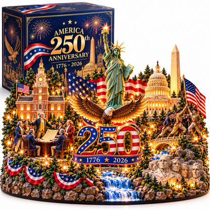 US Celebrate 250 Years of America! ✨ 1776–2026 Illuminated Anniversary Keepsake